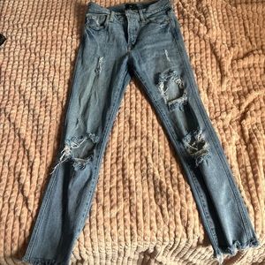 High waisted light wash denim (GAP)